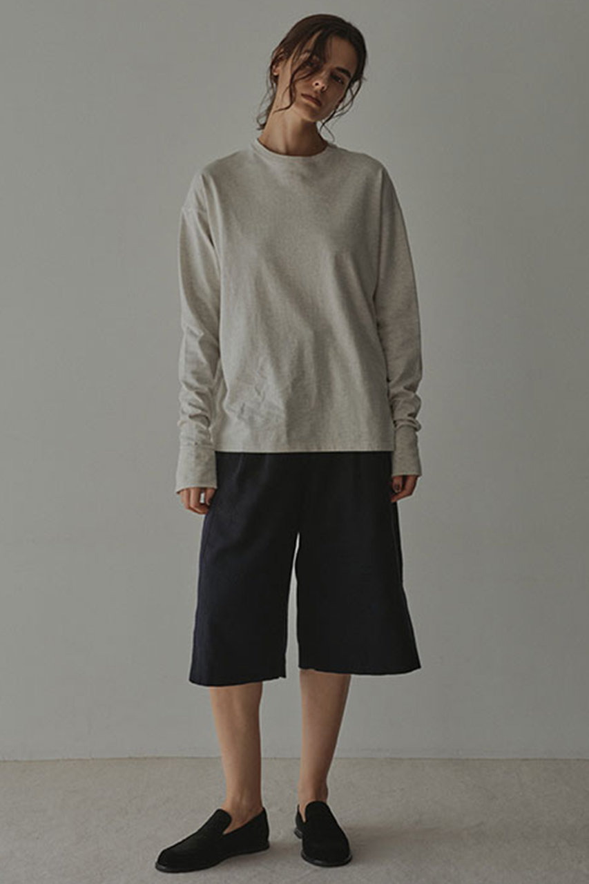 ETRE TOKYO(エトレトウキョウ)｜カフボタンロンTee/ライトグレー の