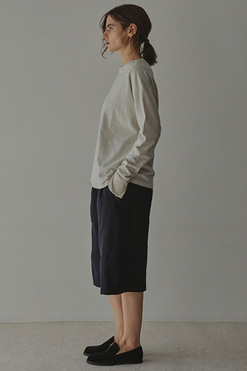 ETRE TOKYO(エトレトウキョウ)｜カフボタンロンTee/ライトグレー の