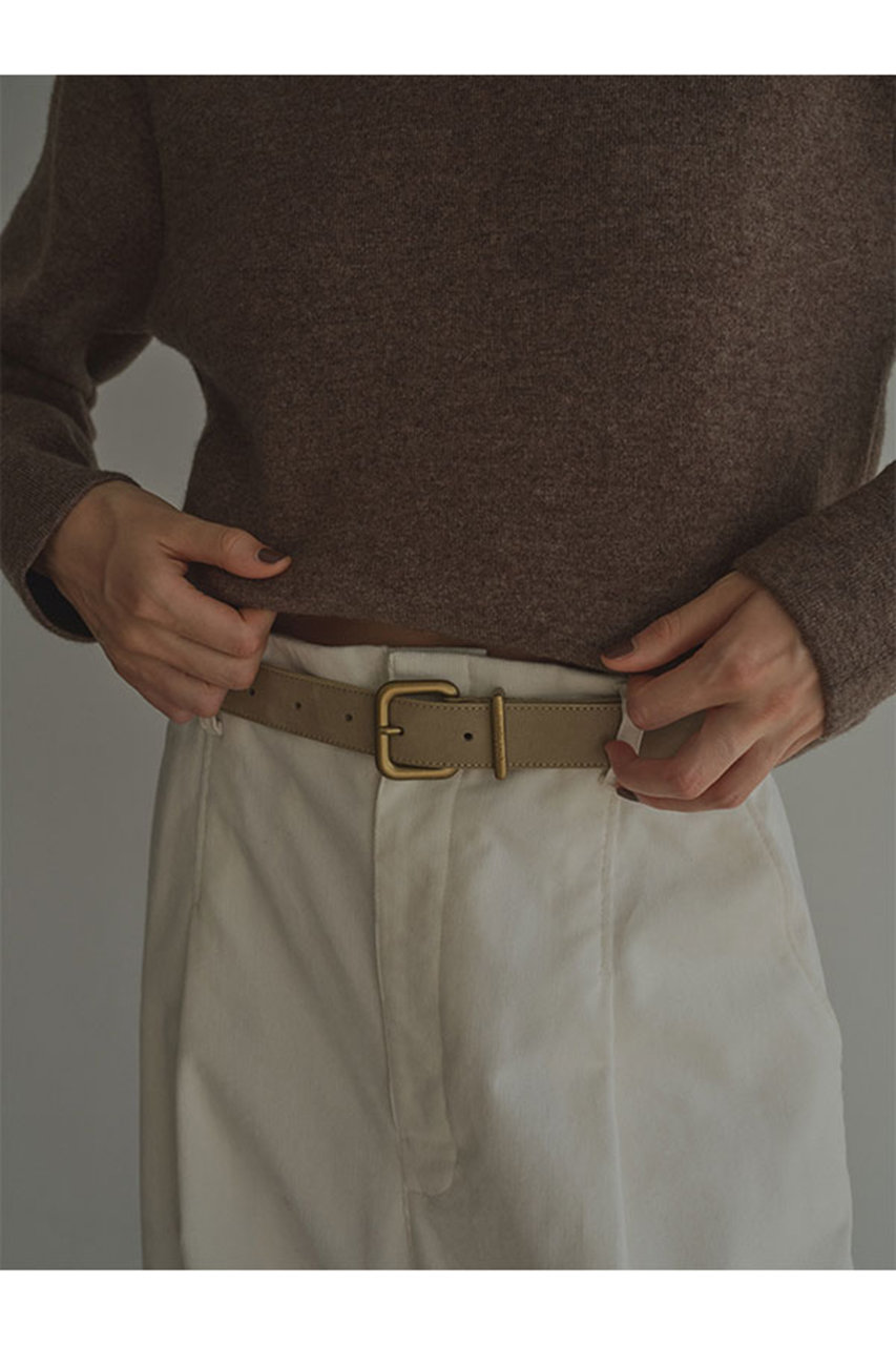 ヌバックレザースクエアバックルベルト