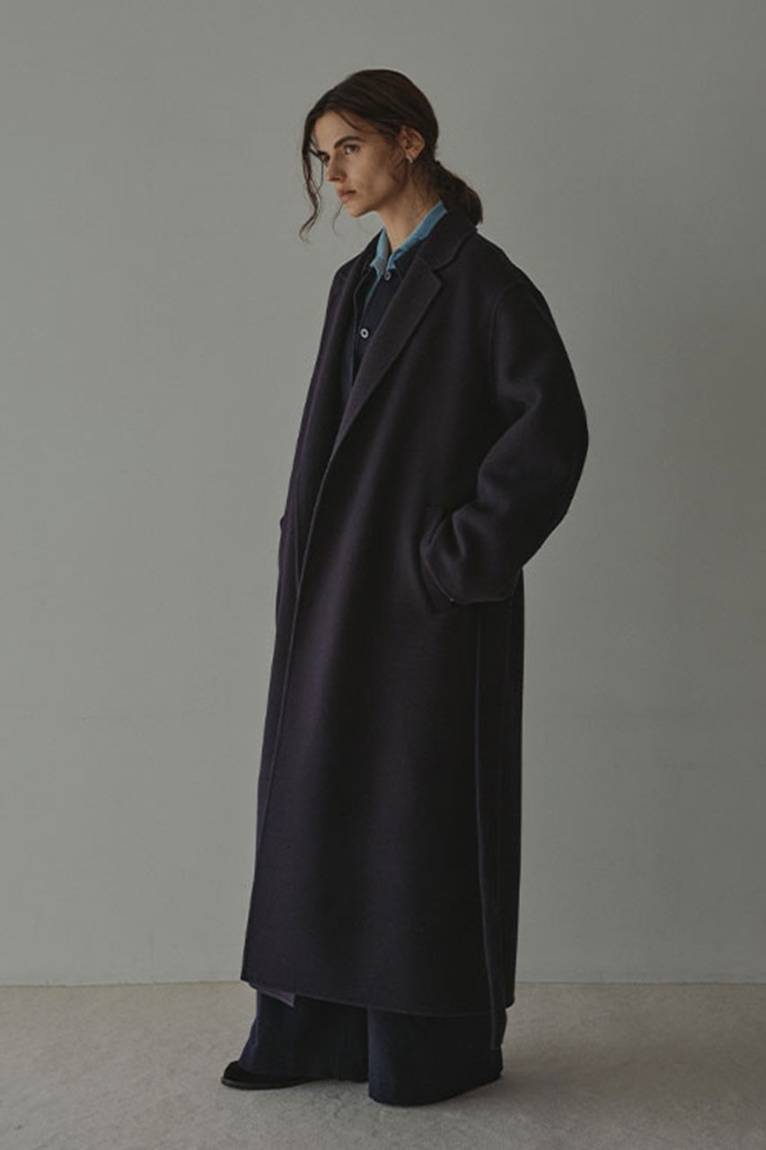 ETRE TOKYO(エトレトウキョウ)｜メルトンロングリバーコート/ネイビー