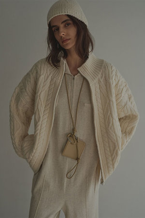 エトレトウキョウ/ETRE TOKYOのダブルジップケーブルニットカーディガン(110300/110303)