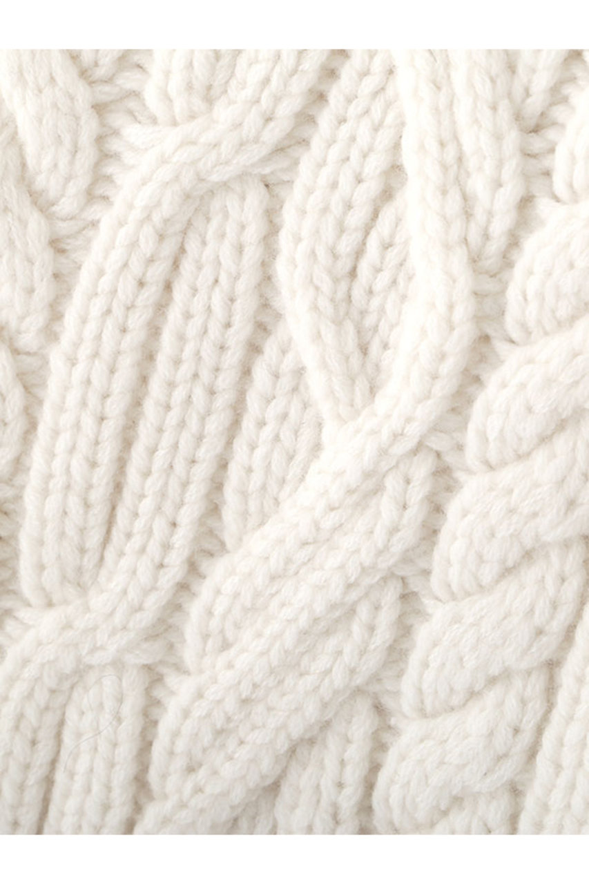 ETRE TOKYO ／エトレトウキョウ ローゲージケーブルニット ホワイト 極