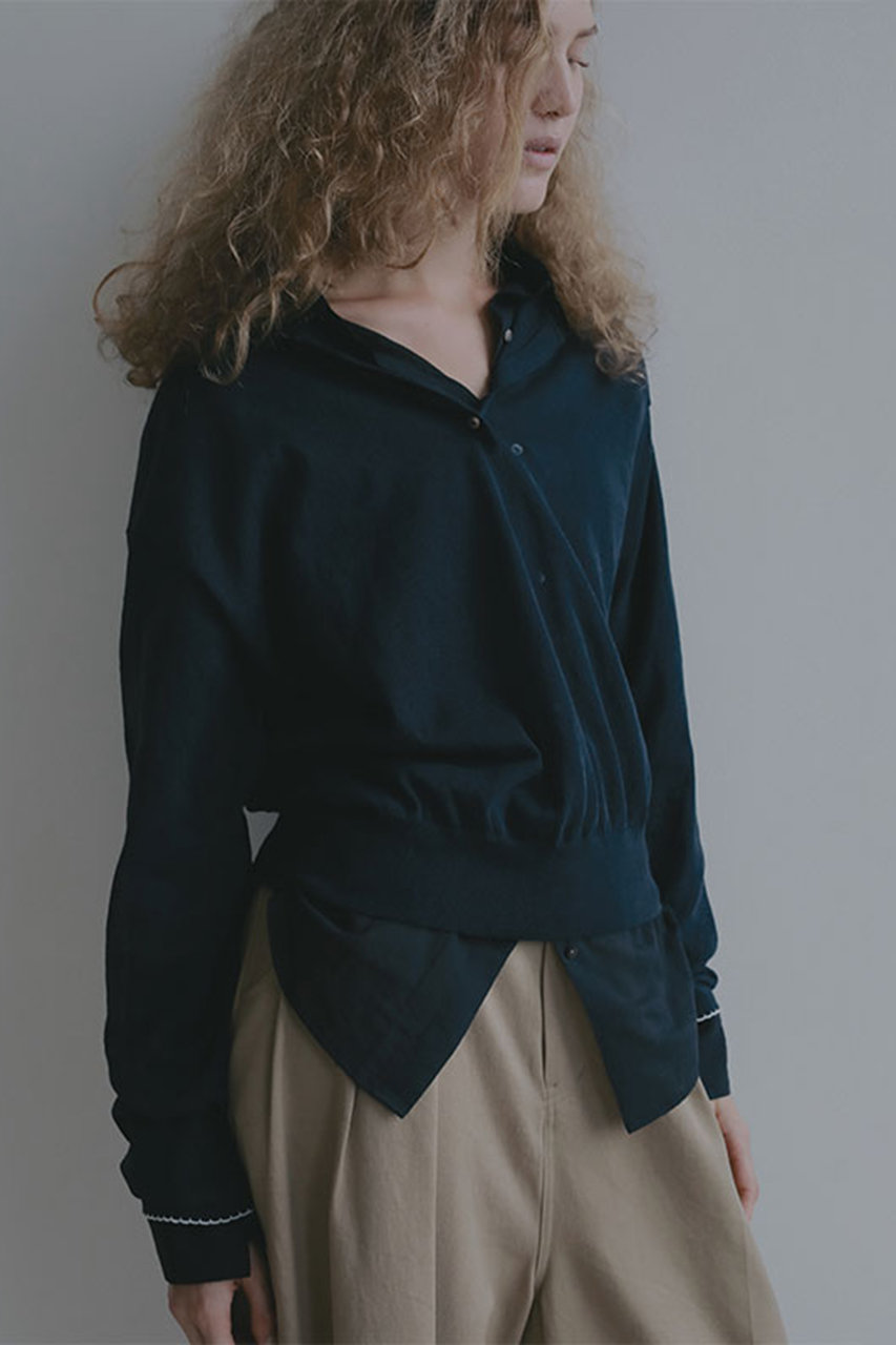 ETRE TOKYO 25AW シアーヘンリーネックプルオーバー ブラック ETRE