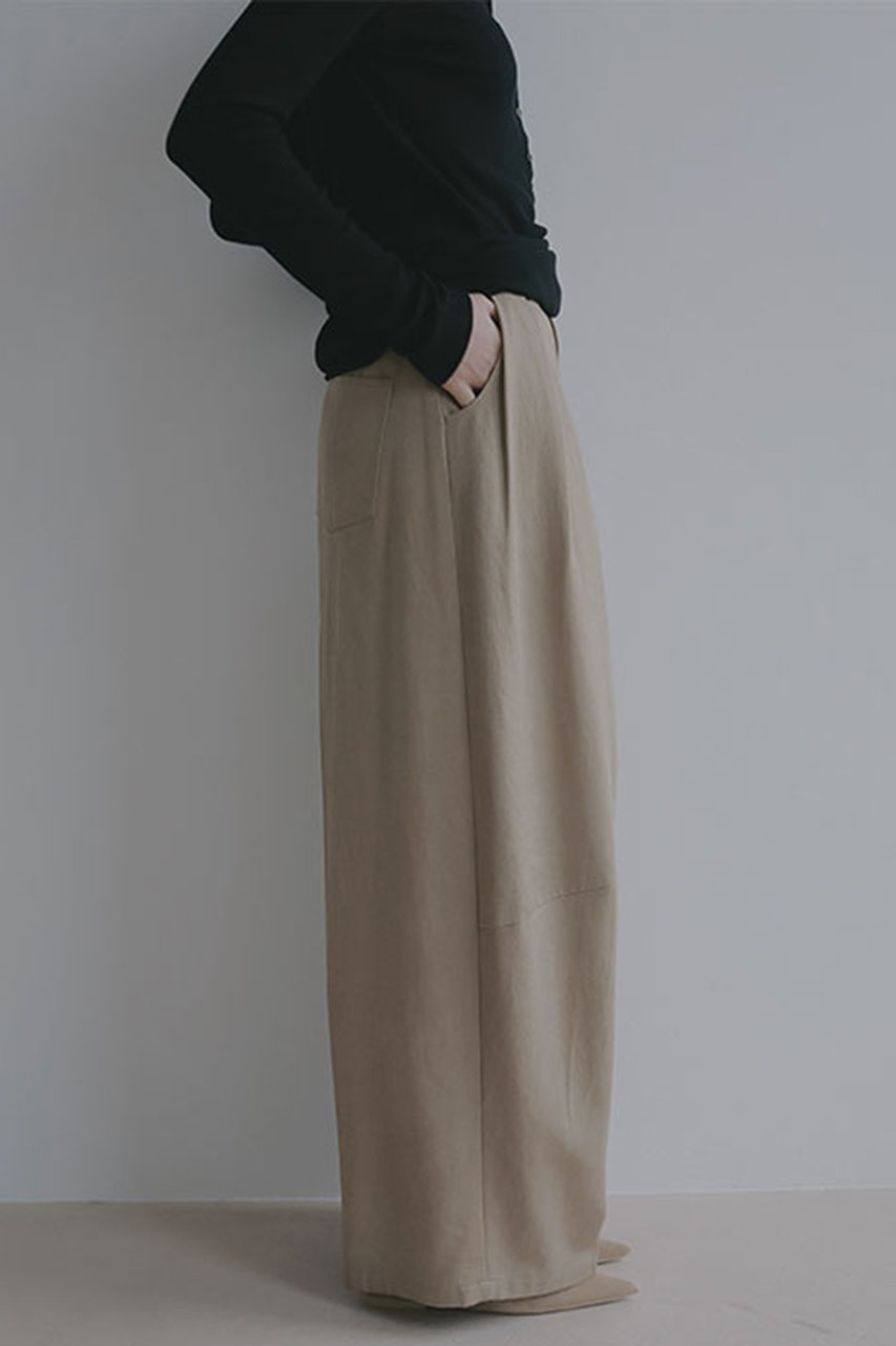 ETRE TOKYO ウエストコードシャンタンカーブパンツ ETRETOKYO ウエストコードシャンタンカーブパンツ BLACK M ETRETOKYO