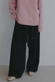 ベルテッドタックワイドパンツ