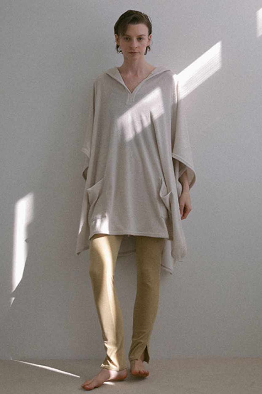 フェードパイルフードポンチョ