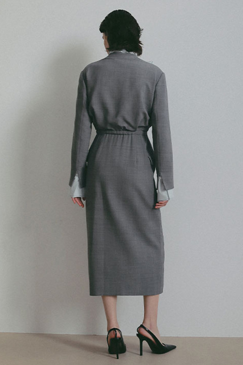 ETRE TOKYO(エトレトウキョウ)｜【SANTE】カシュクールドレス/グレー
