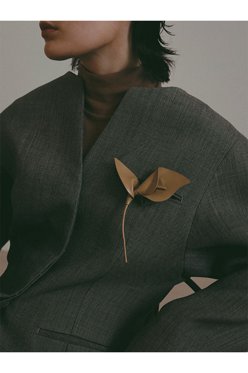 【SANTE】レザーコサージュ