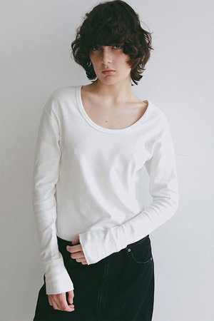 エトレトウキョウ/ETRE TOKYOのオーガニックコットンUネックロンTee(110100/110103)