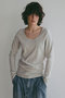 オーガニックコットンUネックロンTee エトレトウキョウ/ETRE TOKYO グレー