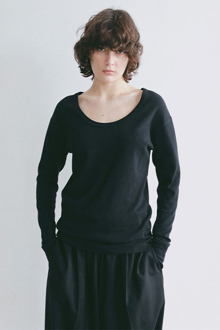 オーガニックコットンUネックロンTee