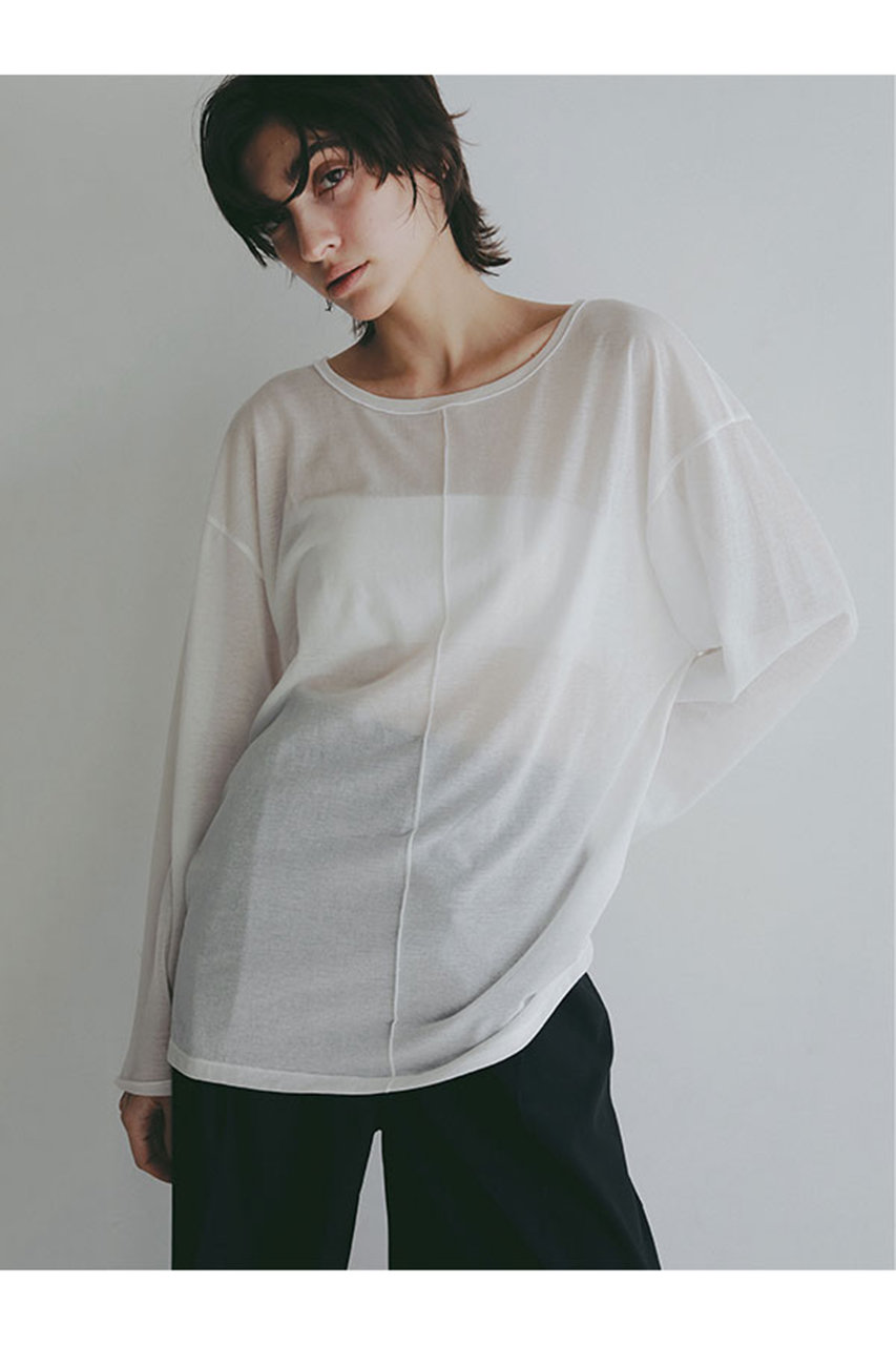 エトレトウキョウ/ETRE TOKYOの【予約販売】センターピンタックシアーロンTee(ホワイト/1226312145-0)