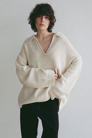 エトレトウキョウ/ETRE TOKYOのオーバーサイズスキッパーニットプルオーバー(110300/110301)