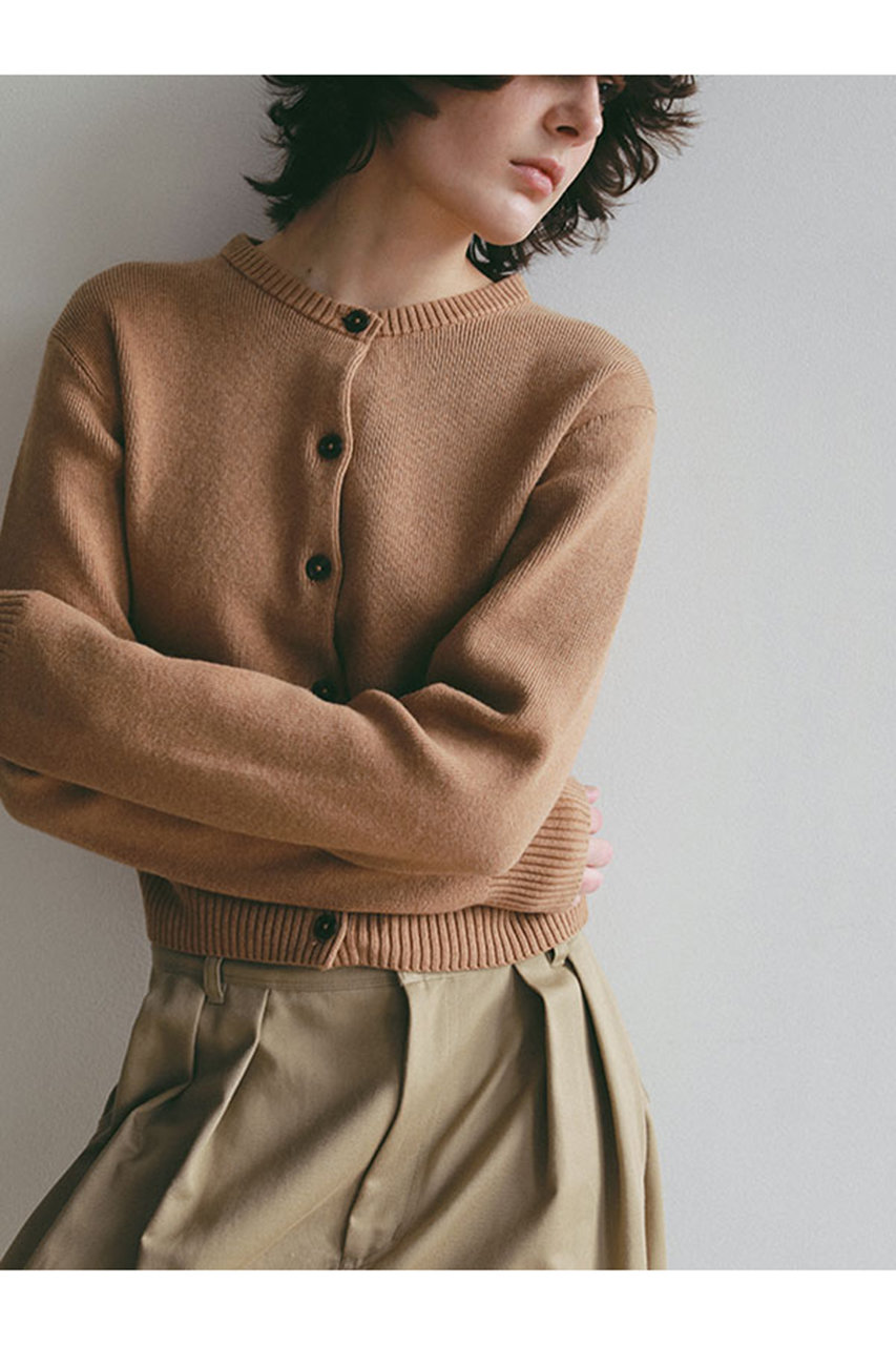 エトレトウキョウ/ETRE TOKYOのミドルゲージコンパクトニットカーディガン(キャメル/1226111046-0)