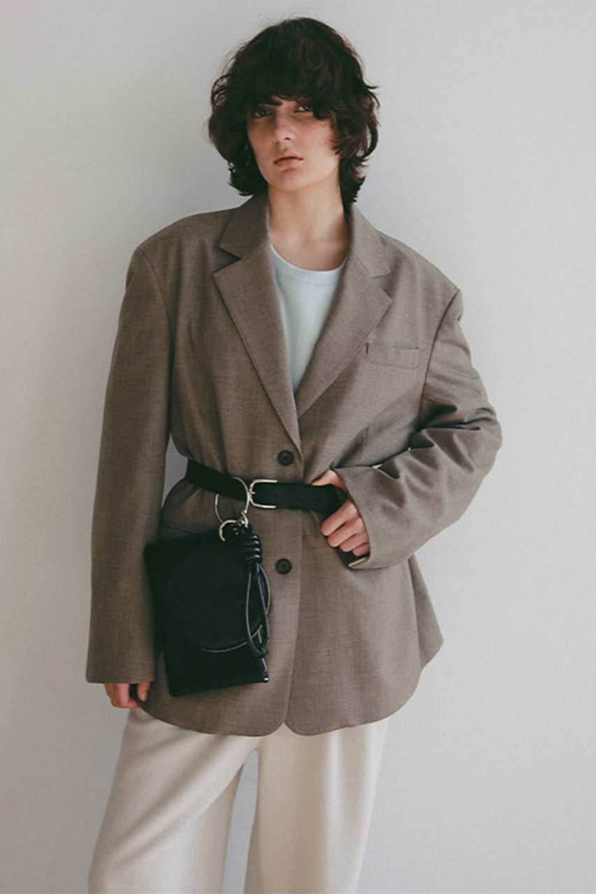 ETRE TOKYO(エトレトウキョウ)｜ブラスバックルレザーベルト/ブラック