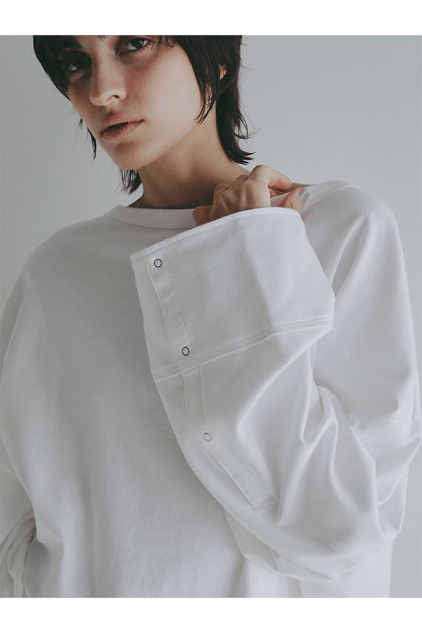 ETRE TOKYO(エトレトウキョウ)｜ボートネックカフスロンTee/ホワイト