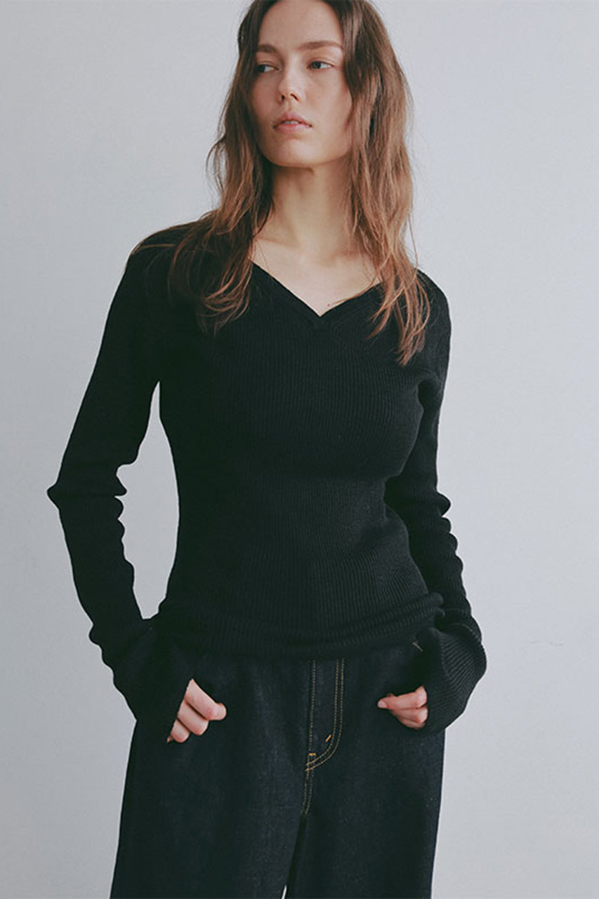 エトレトウキョウ/ETRE TOKYOの【4/3 10:00販売開始】リネンヘルシーニットプルオーバー(ブラック/1226211086-0)