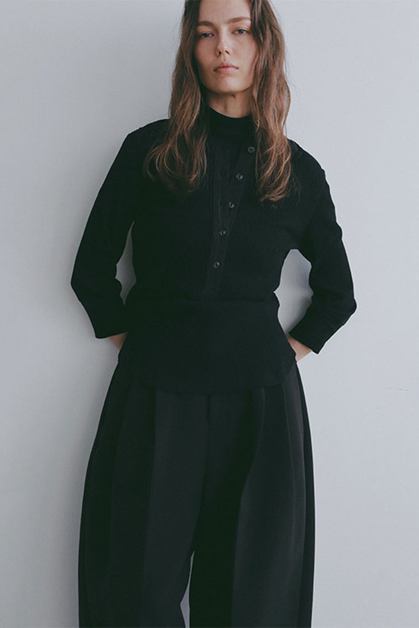 3/4スリーブヘンリーネックプルオーバー