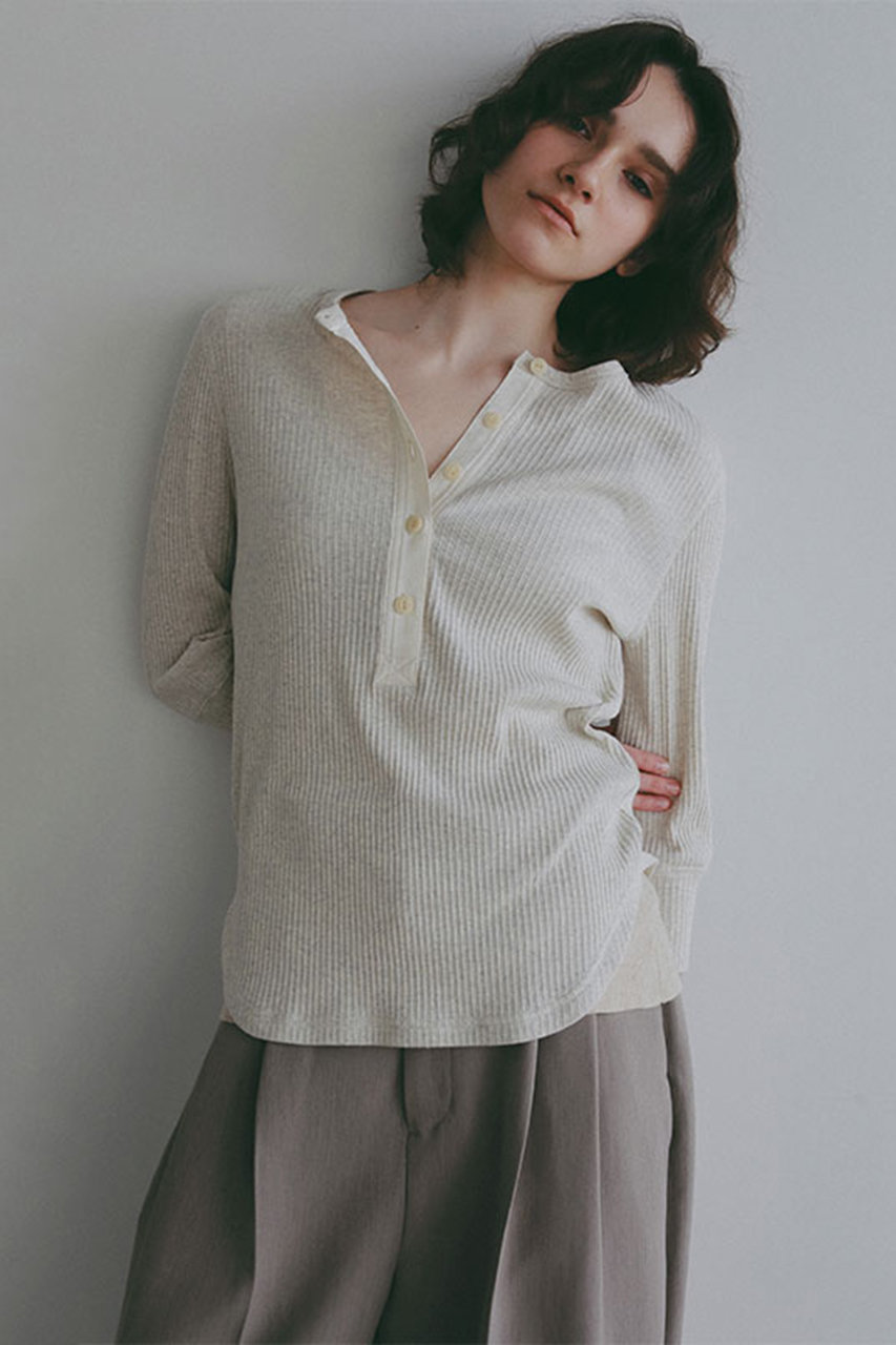 エトレトウキョウ/ETRE TOKYOの【4/3 10:00販売開始】3/4スリーブヘンリーネックプルオーバー(オートミール/1226212080-0)