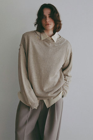 エトレトウキョウ/ETRE TOKYOのエンブロイダリーローゲージニットプルオーバー