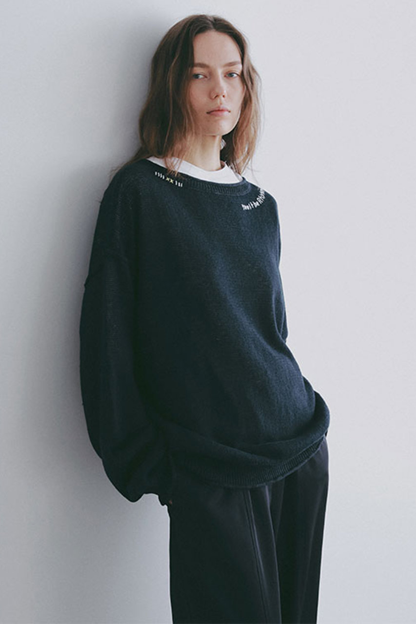 エンブロイダリーローゲージニットプルオーバー