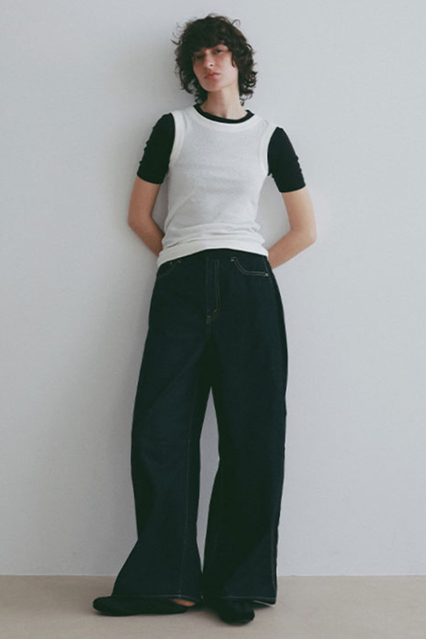 ETRE TOKYO(エトレトウキョウ)｜コットンリネンカーブデニムパンツ