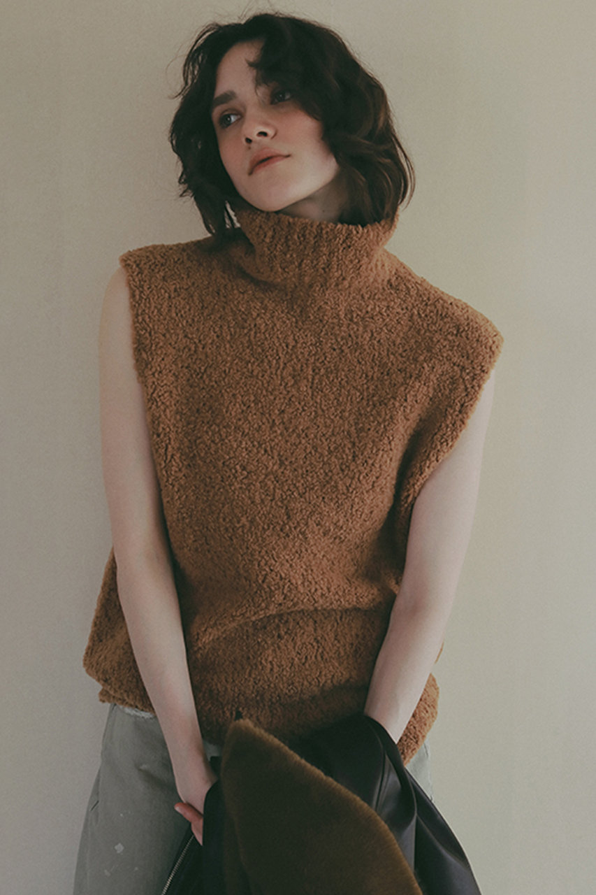 エトレトウキョウ/ETRE TOKYOの【4/16 19:00販売開始】【予約販売】モールヤーンハイネックニットベスト(ベージュ/1226511042-0)