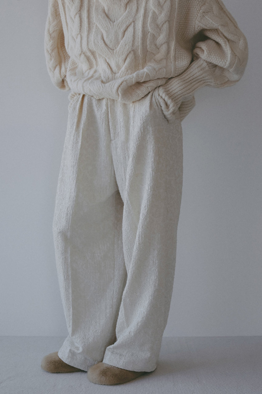 エトレトウキョウ/ETRE TOKYOの【4/16 19:00販売開始】【予約販売】コットンジャガードカーブパンツ(オフホワイト/1226520049-0)