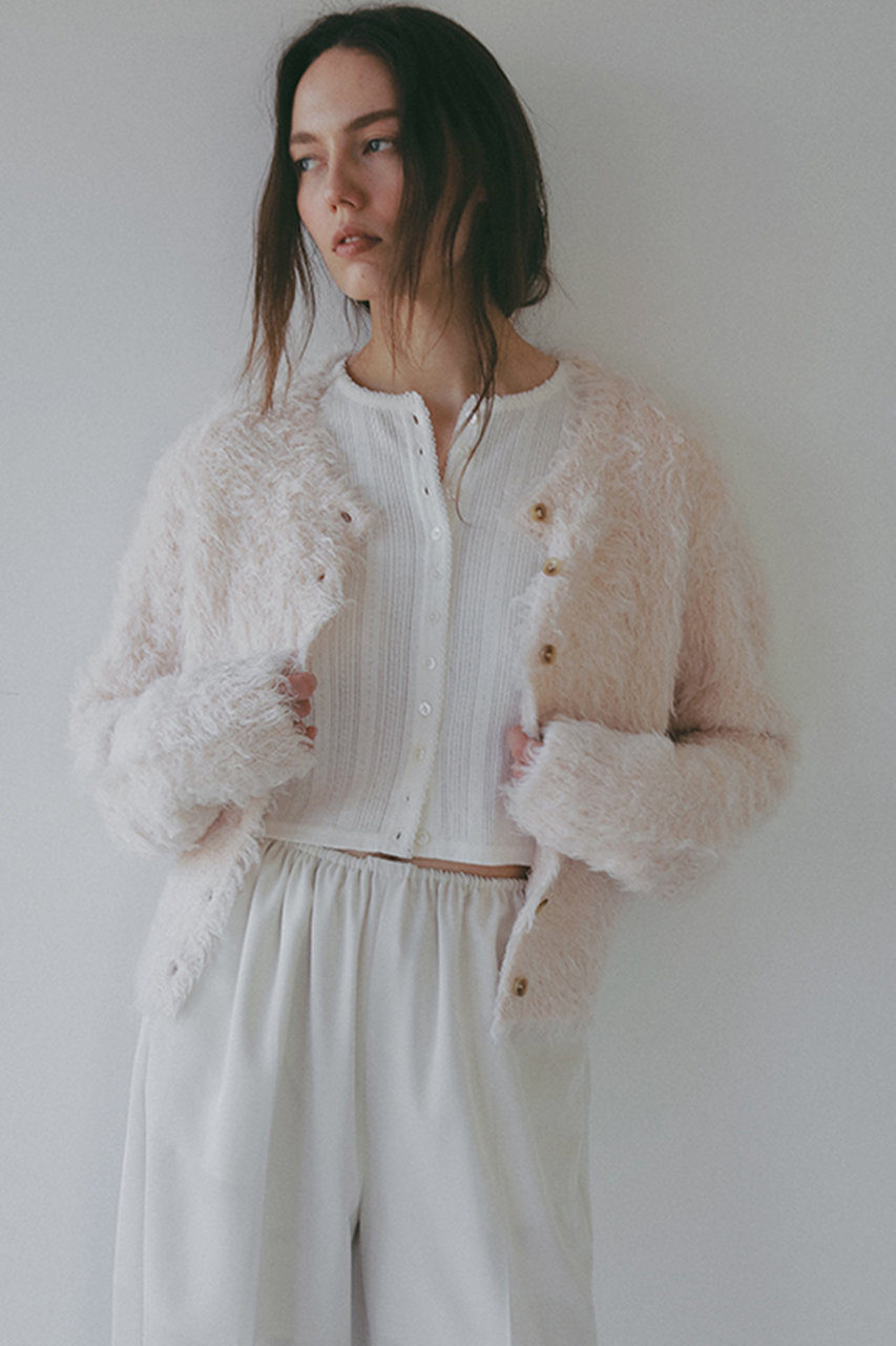 エトレトウキョウ/ETRE TOKYOの【4/16 19:00販売開始】【予約販売】フェザーヤーンニットカーディガン(ライトピンク/1226504064-0)