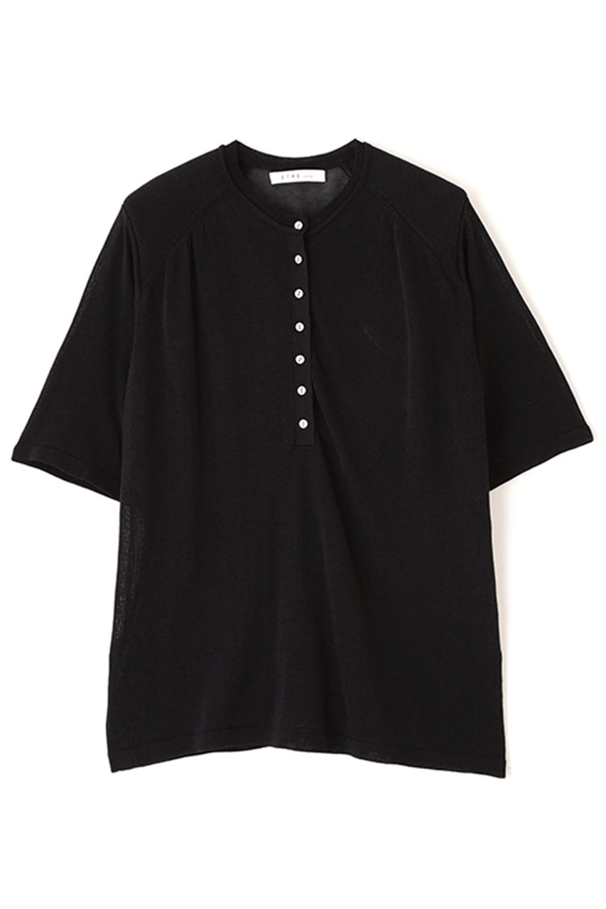 エトレトウキョウ/ETRE TOKYOのショルダーパットニットTee(ブラック/1226411025-0)
