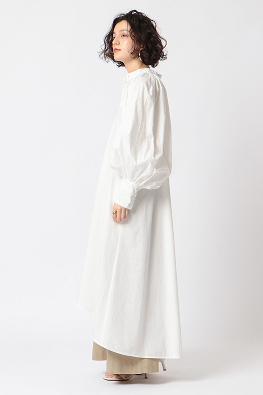 Etre Tokyo エトレトウキョウ タイプライターボリュームスリーブワンピース ホワイト の通販 Elleshop エル ショップ