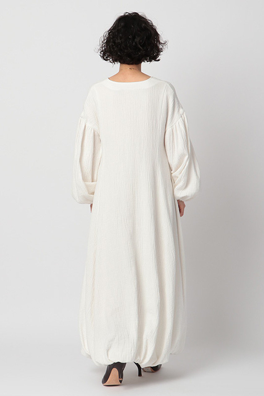 Etre Tokyo エトレトウキョウ バルーンスリーブフレアワンピース ホワイト の通販 Elleshop エル ショップ