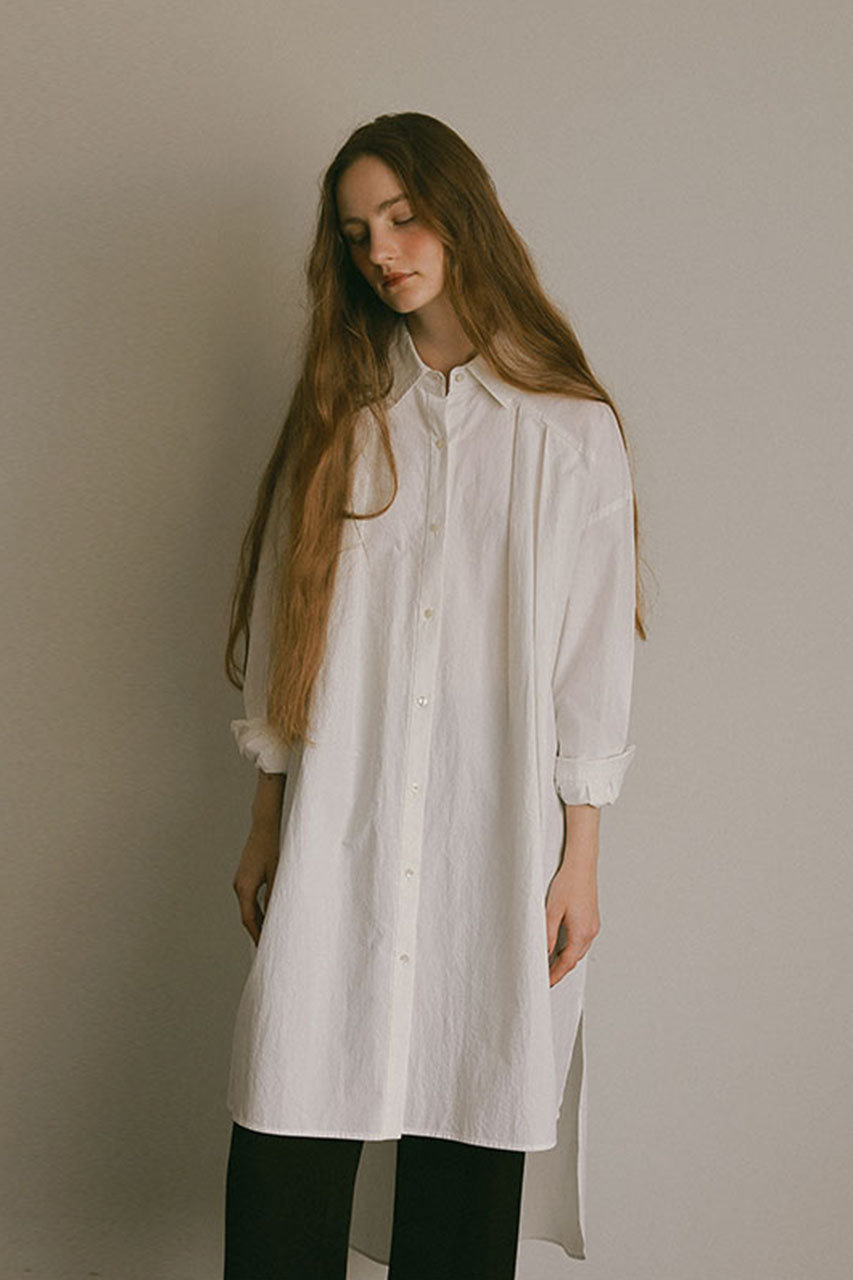 Etre Tokyo エトレトウキョウ タイプライターシャツワンピース ホワイト の通販 Elleshop エル ショップ