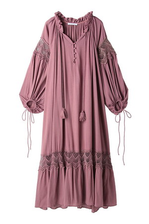 エトレトウキョウ/ETRE TOKYOのスカラップレースマキシドレス