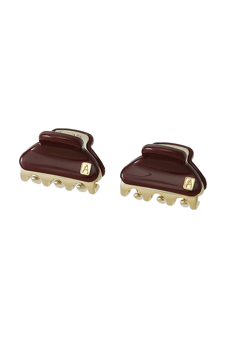 ALEXANDRE DE PARIS アレクサンドル ドゥ パリ ヴァンドームクリップ (2pcs) ボルドー