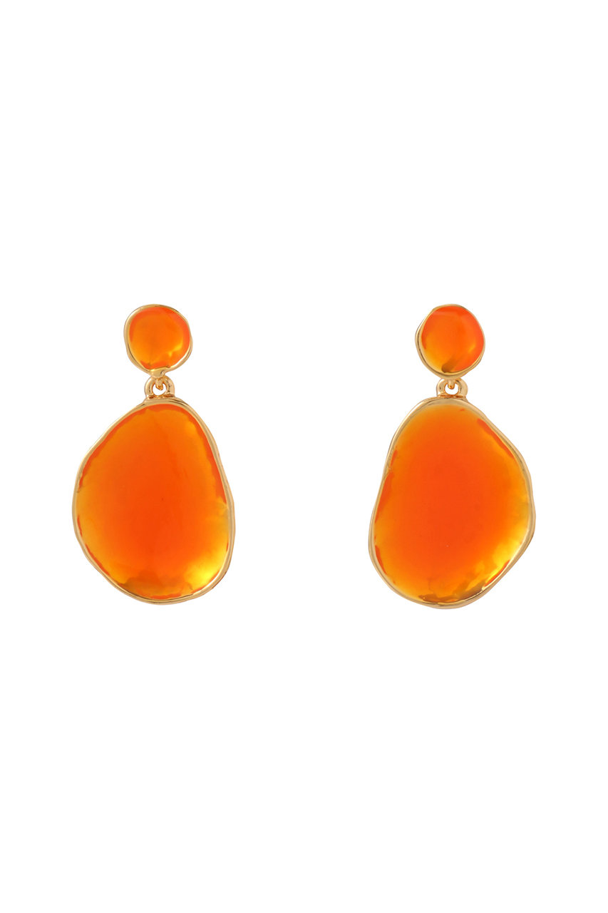 CECILE ET JEANNE エマイユ オレンジ ペタルドロップ ピアス (オレンジ, F) セシル・エ・ジャンヌ ELLE SHOP CECILE ET JEANNE エマイユ オレンジ ペタルドロップ ピアス (オレンジ, F) セシル・エ・ジャンヌ ELLE SHOP