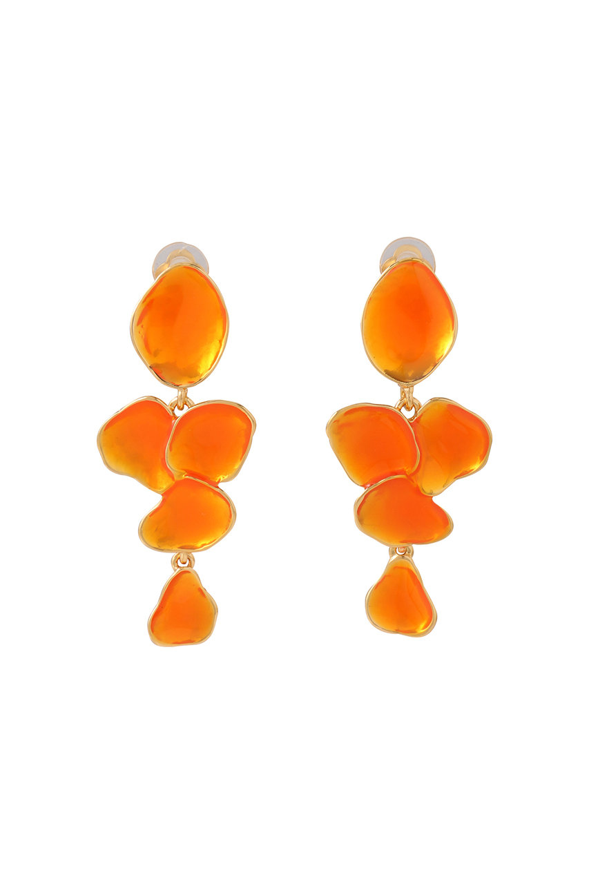 CECILE ET JEANNE エマイユ オレンジ ペタルロングイヤリング (オレンジ, F) セシル・エ・ジャンヌ ELLE SHOP CECILE ET JEANNE エマイユ オレンジ ペタルロングイヤリング (オレンジ, F) セシル・エ・ジャンヌ ELLE SHOP