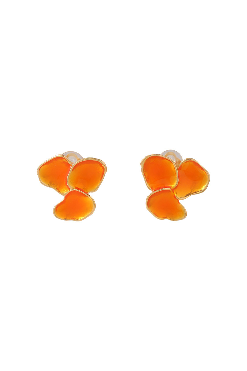 CECILE ET JEANNE エマイユ オレンジ ペタルイヤリング (オレンジ, F) セシル・エ・ジャンヌ ELLE SHOP CECILE ET JEANNE エマイユ オレンジ ペタルイヤリング (オレンジ, F) セシル・エ・ジャンヌ ELLE SHOP