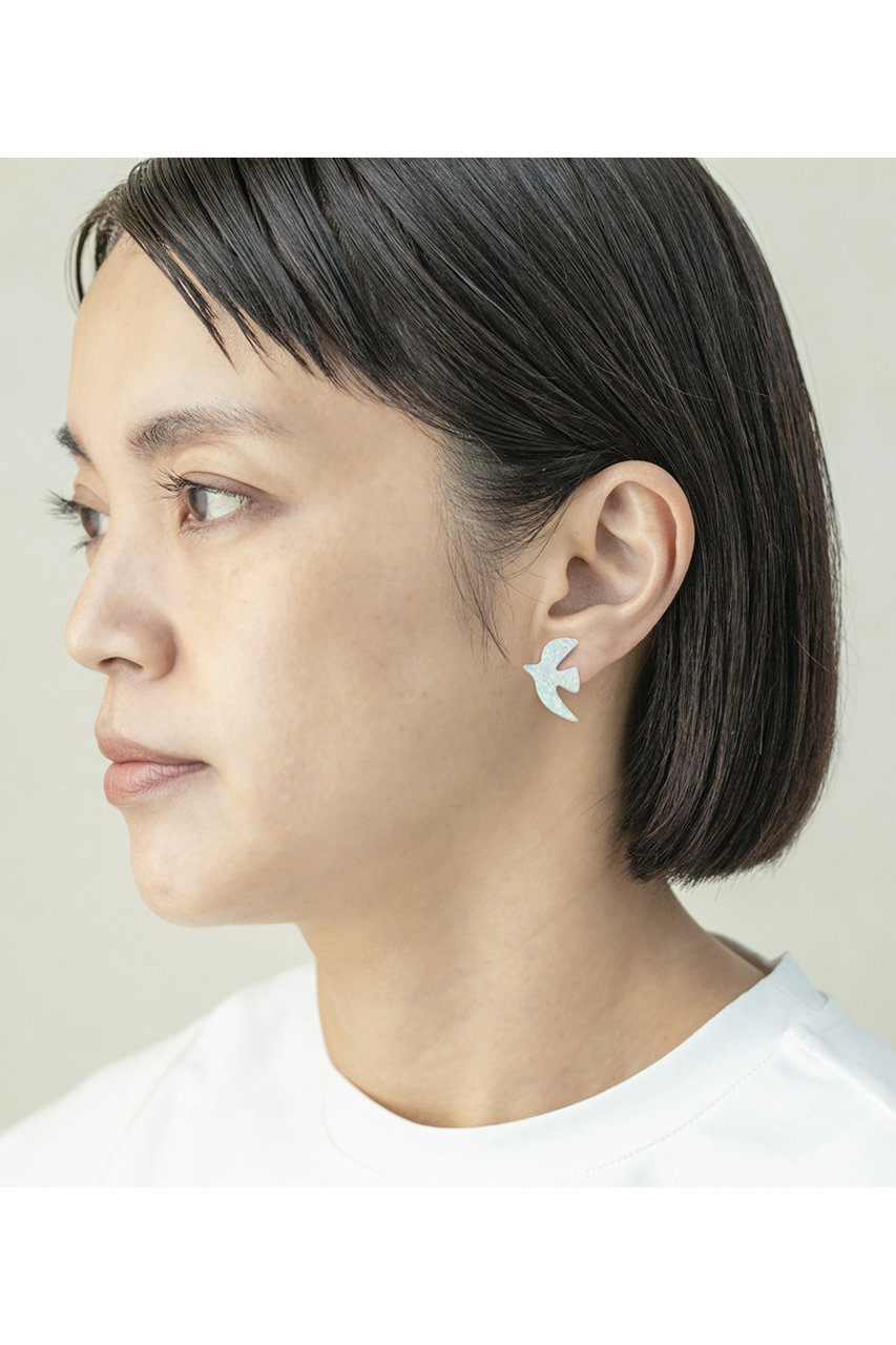 セシルエジャンヌ　幸運のアミュレット ラ・コロンブ ピアス　ブルー　★美品 CECILE ET JEANNE/セシル・エ・ジャンヌ｜毎日付けたい「幸運の