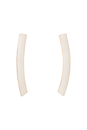 セシル・エ・ジャンヌ/CECILE ET JEANNEのエマイユ ホワイト カーブピアス(150100/150101)