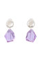 ルミエール クリスタルカットイヤリング セシル・エ・ジャンヌ/CECILE ET JEANNE クリア×バイオレット