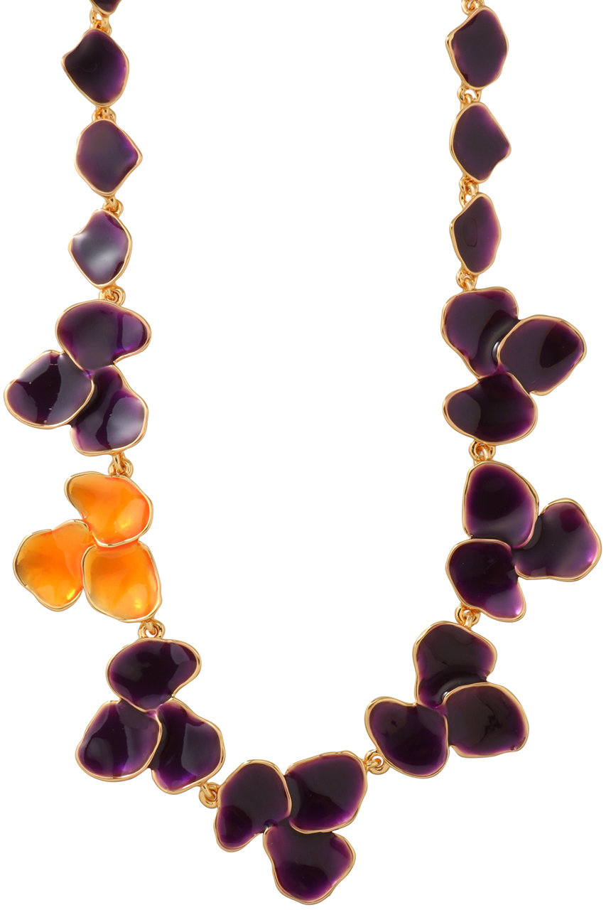 セシル・エ・ジャンヌ/CECILE ET JEANNEのエマイユ ペタルネックレス(バイオレット/DORAC-DORE VIOLET ORANGE)
