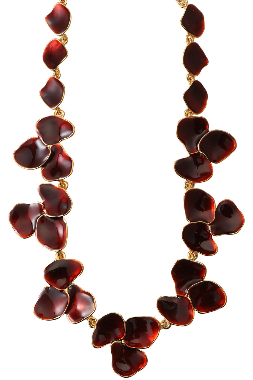 セシル・エ・ジャンヌ/CECILE ET JEANNEのエマイユ ペタルネックレス(ルージュ/DORAC-DORE ROUGE)