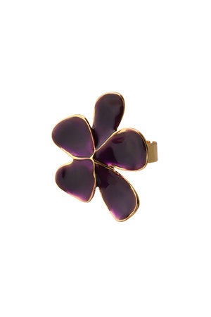 セシル・エ・ジャンヌ/CECILE ET JEANNEのエマイユ バイオレット フルールリング(150400/150401)