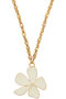エマイユ ホワイト フルール チェーンネックレス セシル・エ・ジャンヌ/CECILE ET JEANNE ゴールド×ホワイト