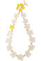 エマイユ ホワイト×イエロー フルールネックレス セシル・エ・ジャンヌ/CECILE ET JEANNE