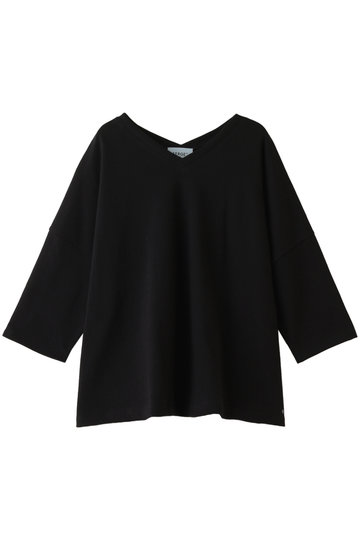 SALE 【30%OFF】 SERGE de bleu サージ WカラーVネックTシャツ ブラック
