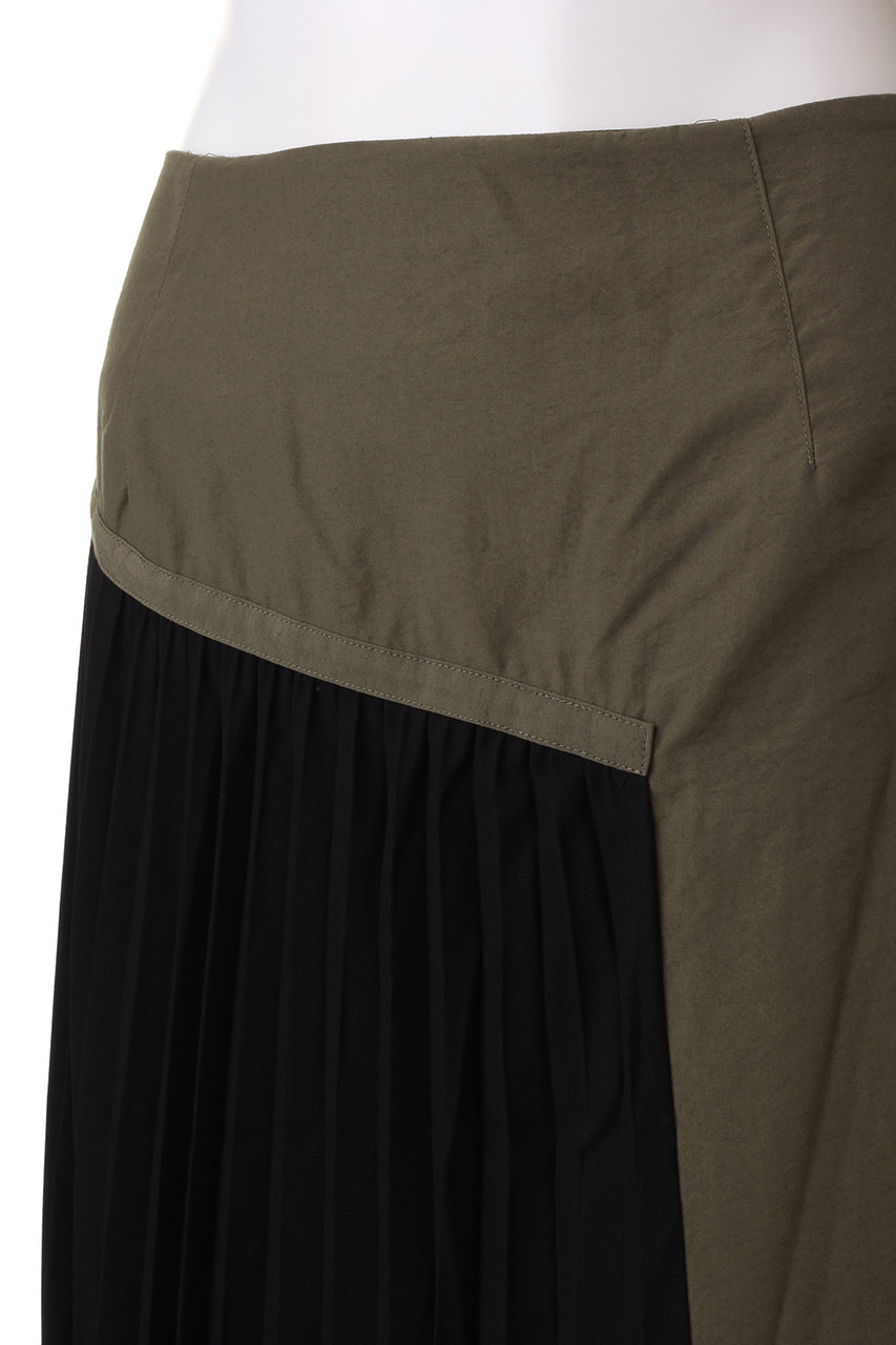 ph7+(ピアッカセッテ)｜アシンメトリープリーツスカート/カーキ の通販