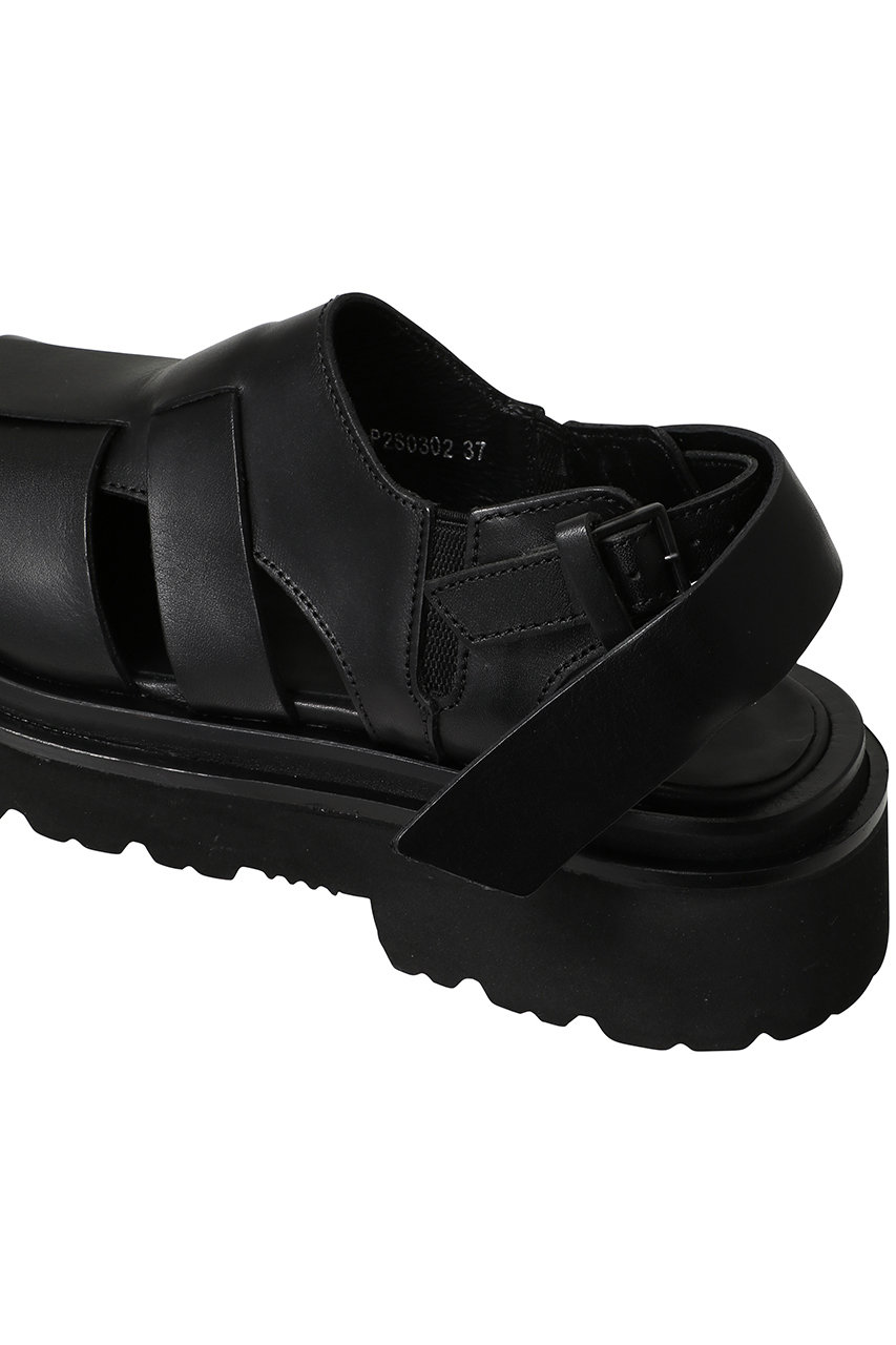 ph7+(ピアッカセッテ)｜厚底グルカサンダル/ブラック の通販