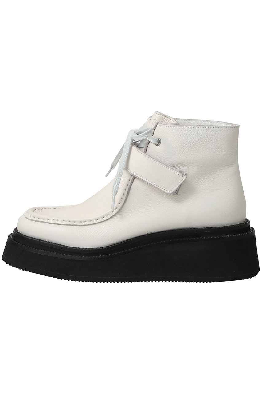 ph7+ 【UNISEX】モカシンベルクロレースアップアンクルブーツ (アイボリー, 36(23.0cm)) ピアッカセッテ ELLE SHOP ph7+ 【UNISEX】モカシンベルクロレースアップアンクルブーツ (アイボリー, 36(23.0cm)) ピアッカセッテ ELLE SHOP